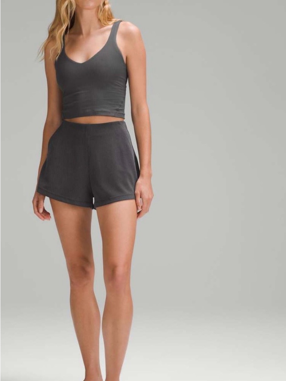 Lululemon NWT Ribbed Softstream Ribbed High-Rise 
 Women's Short, Size 10